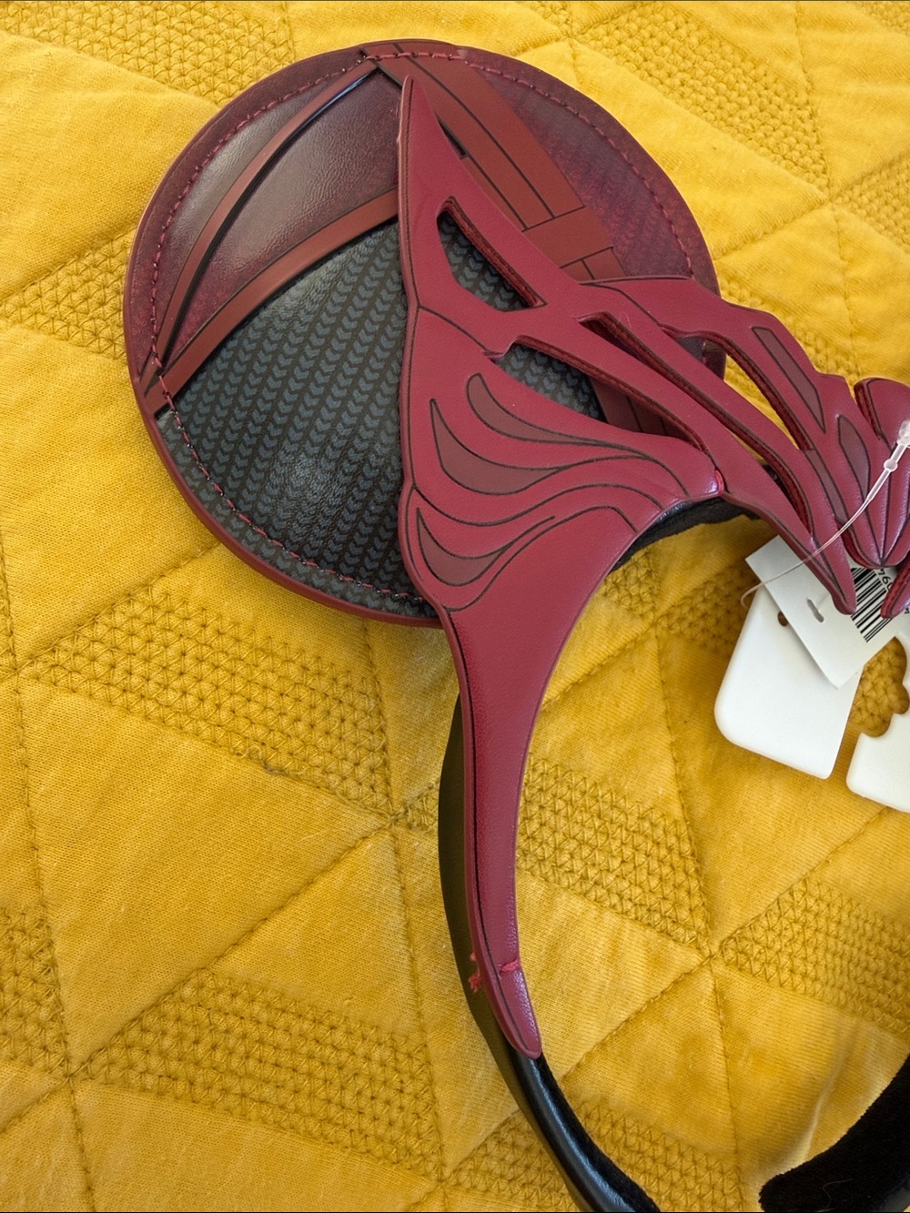 Scarlet witch Marvel Burgundy and Black Mouse Ear Headband - Picture 3 of 8